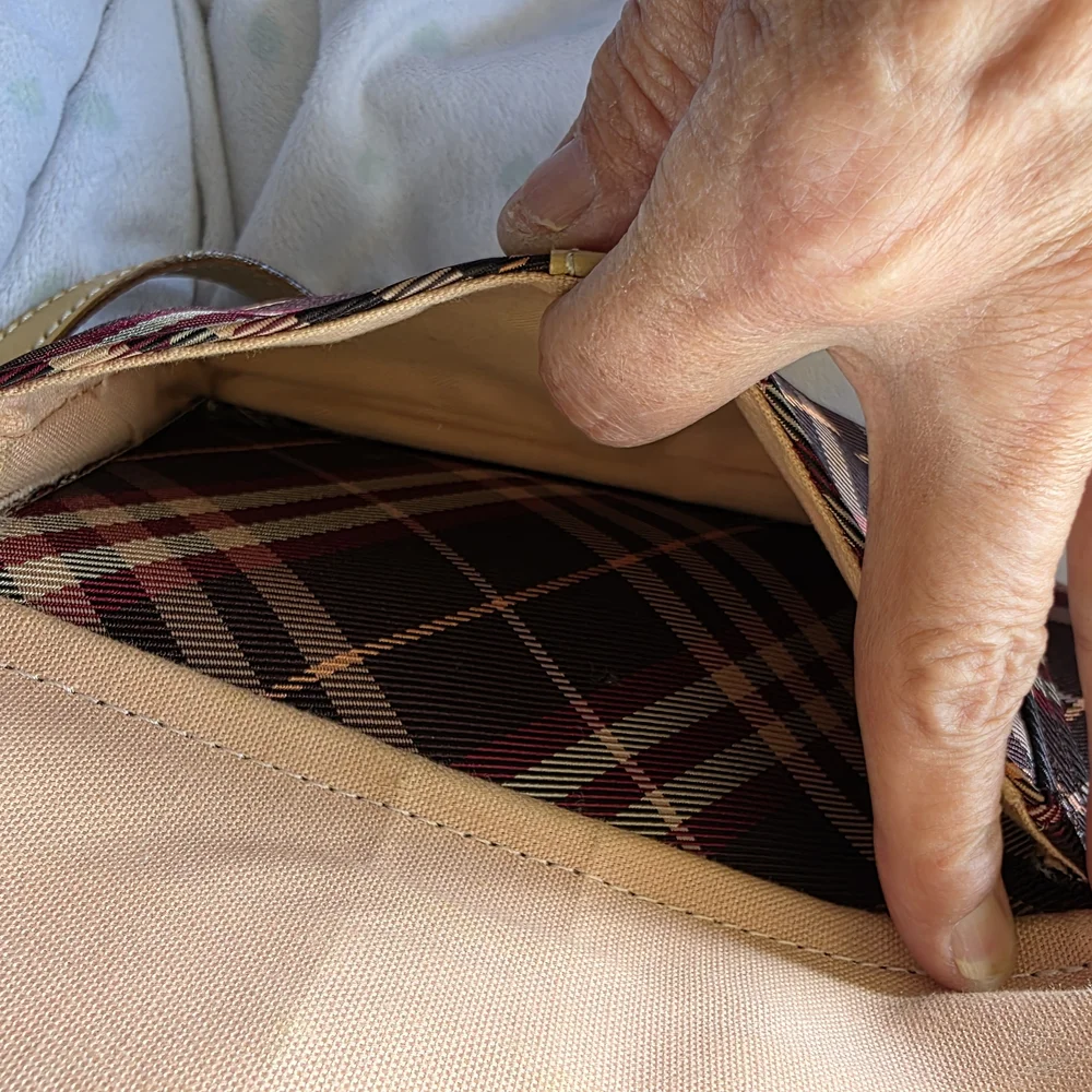 Burberry Blue Label London Plaid Crossbody Bag - Brown and Yellow - Picture 15 of 16